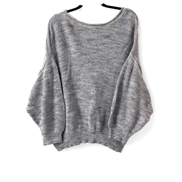 Terra & Sky Grey with Blue Hue Oversized Knit Sweater - Picture 2 of 6